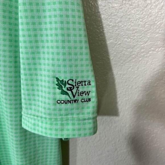 FootJoy Golf Polo Mens Large Shirt Green Check Athletic Stretch FJ - Picture 5 of 6